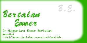 bertalan emmer business card